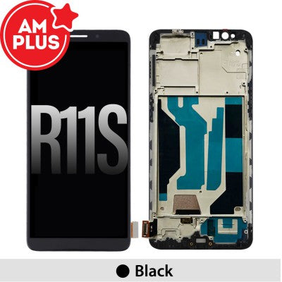 AMPLUS LCD Screen Digitizer with Frame for OPPO R11s-Black AMPLUS LCD Screen Digitizer with Frame for OPPO R11s-Black